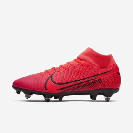 Nike Shoes Mercurial Superfly 7 Academy SG-PRO Anti-Clog Traction | Laser Crimson / Laser Crimson / Black