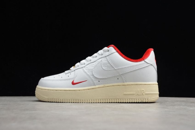 Women's | Nike Air Force 1 Low Kith White University Red CZ7926-100 Running Shoes