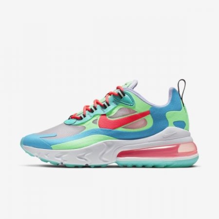 Nike Shoes Air Max 270 React ("Psychedelic Movement") | Electro Green / Blue Lagoon / Hyper Jade / Flash Crimson