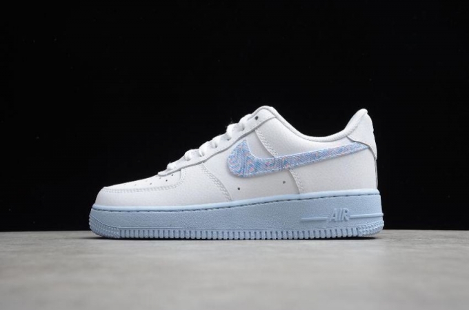 Men's | Nike Air Force 1 White Hydrogen Blue Laser Blue CZ0377-100 Running Shoes