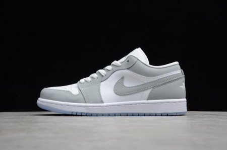 Men's | WMNS Air Jordan 1 Low White Wolf Grey Aluminum Shoes Basketball Shoes