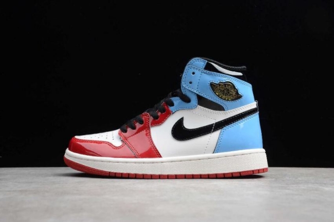 Men's | Air Jordan 1 High OG Fearless White University Blue-Varsity Red-Black Basketball Shoes