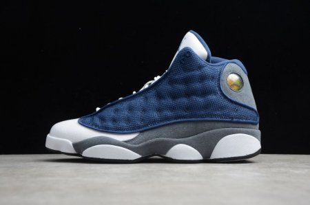 Women's | Air Jordan 13 Retro Navy University Blue White 414571-404 Basketball Shoes