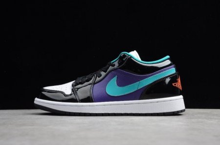 Women's | Air Jordan 1 Low Black Turbo Green White Basketball Shoes