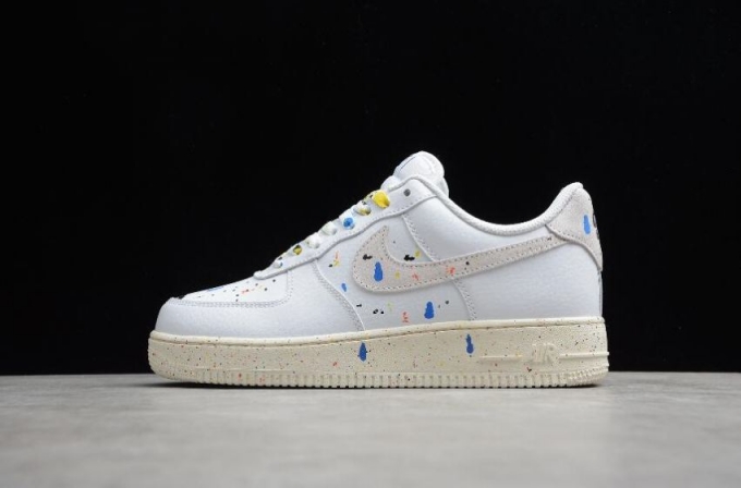 Men's | Nike Air Force 1 07 Paint Splatter White Sail CZ0339-100 Running Shoes