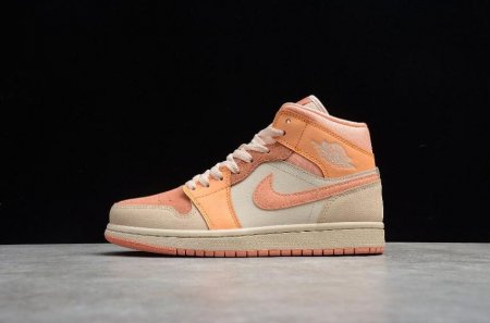 Men's | Air Jordan 1 Mid Atomic Orange Apricot Agate Basketball Shoes