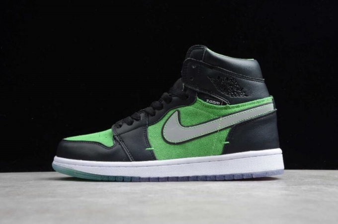 Women's | Air Dior Jordan 1 Black Fluorescent Green Basketball Shoes