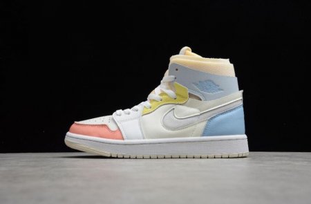 Men's | Air Jordan 1 High Zoom CMFT To My First Coach Sail White-Zitron-Summit White Basketball Shoes