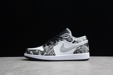 Men's | Air Jordan 1 Low Black White Grey Basketball Shoes