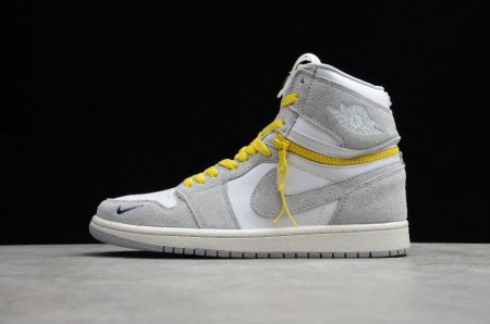 Men's | Air Jordan 1 High Switch Light Smoke Grey White Sail Tour Yellow Basketball Shoes