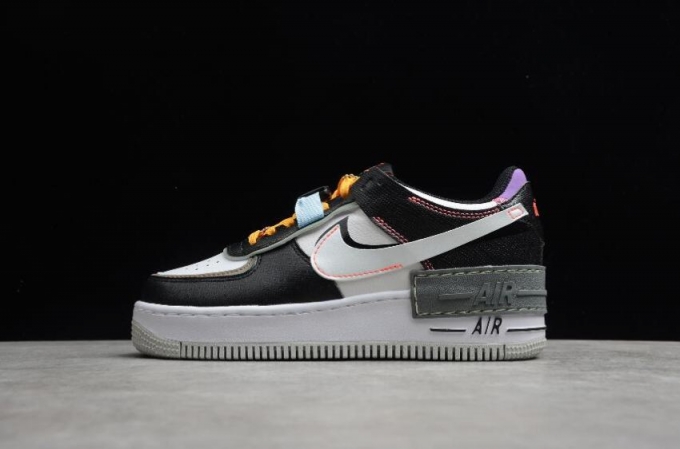 Women's | Nike Air Force 1 Shadow Fresh Perspective Black White Spiral Sage DC2542-001 Running Shoes