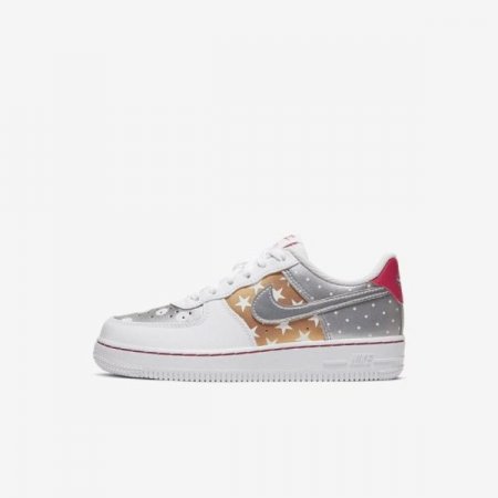 Nike Shoes Force 1 Low | White / Metallic Gold / University Red / Metallic Silver