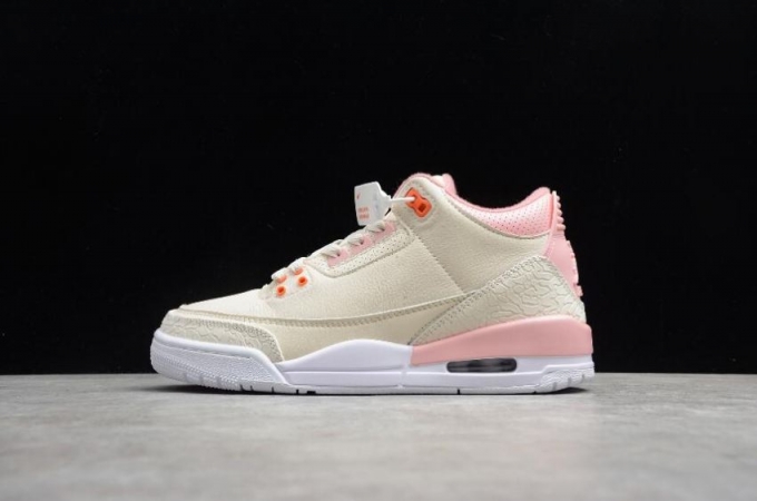 Men's | Air Jordan 3 Retro Tinker NRG Rust Pink Grey Pink White Basketball Shoes