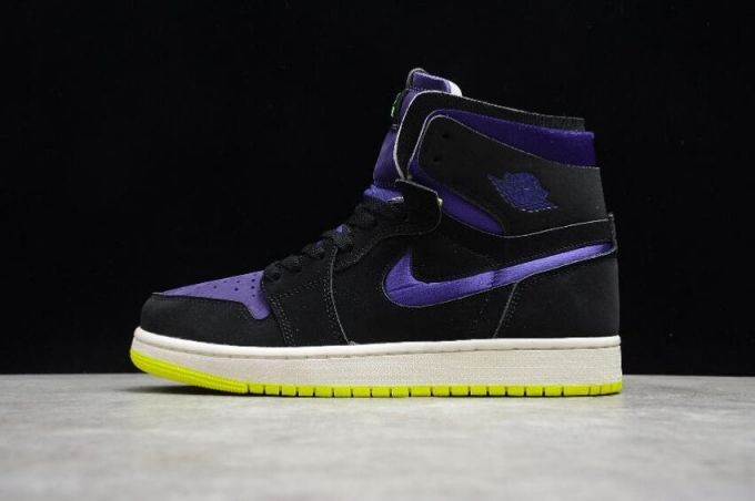 Men's | Air Jordan 1 Zoom Air CMFT WMNS Lemon Venom Black Violet Basketball Shoes