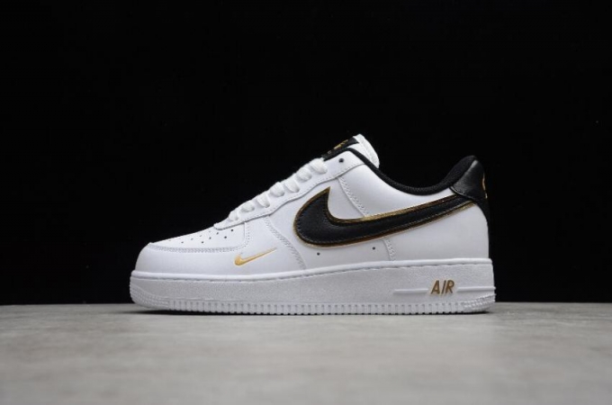 Women's | Nike Air Force 1 07 White Black Gold DA8481-100 Running Shoes