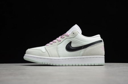 Men's | Air Jordan 1 Low SE Barely Green Black-Light Arctic Pink-White Basketball Shoes