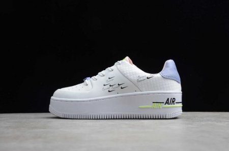Men's | Nike Air Force 1 Sage Low LX White Black Green CU4770-100 Running Shoes