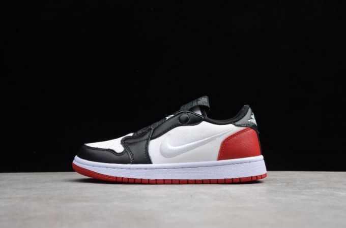 Women's | Air Jordan 1 Retro Low Slip White Gym Red Black Basketball Shoes