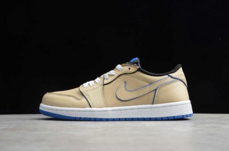 Men's | Nike SB x Air Jordan 1 Low Desert Ore Royal Blue-Dark Powder Blue Basketball Shoes