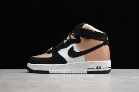 Women's | Nike Air Force 1 High 07 Black Metallic Gold White CI2306-301 Running Shoes