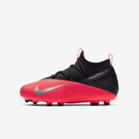 Nike Shoes Jr. Phantom Vision 2 Club Dynamic Fit MG | Laser Crimson / Black / Black / Metallic Silver