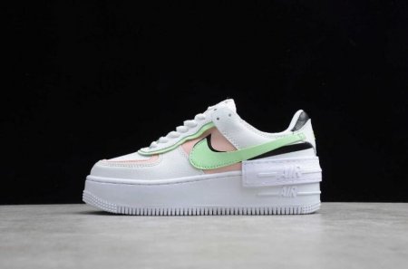 Men's | Nike Air Force 1 Shadow White Pink Green CI0919-130 Running Shoes