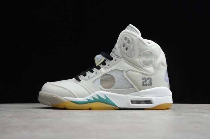 Women's | Air Jordan 5 Retro SP Grey White Basketball Shoes