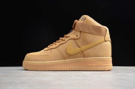 Women's | Nike Air Force 1 High 07 WB Flax Wheat Gum Light Brown CJ9178-200 Running Shoes