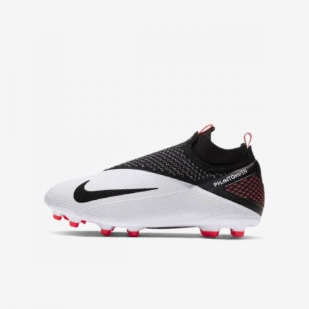 Nike Shoes Jr. Phantom Vision 2 Elite Dynamic Fit MG | White / Laser Crimson / Black