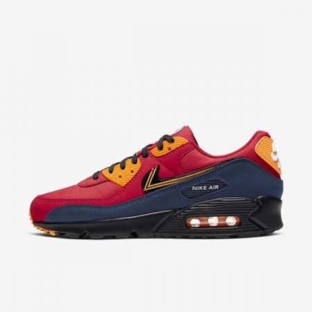 Nike Shoes Air Max 90 Premium | University Red / University Gold / Midnight Navy / Black