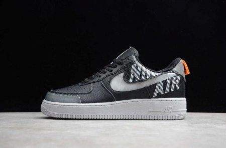 Women's | Nike Air Force 1 07 Wolf Grey Black Orange BQ4421-300 Running Shoes