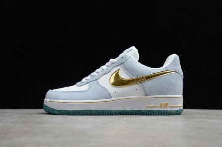 Women's | Nike Air Force 1 07 AN20 White Blue Month Gold CT9963-100 Running Shoes