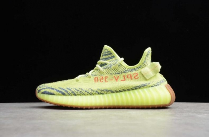 Women's | Adidas Yeezy Boost 350 V2 Semi Frozen Yellow Blue Red B37572