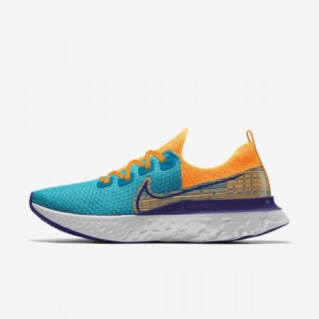 Nike Shoes React Infinity Run Flyknit By You | Blue Orbit / Laser Orange