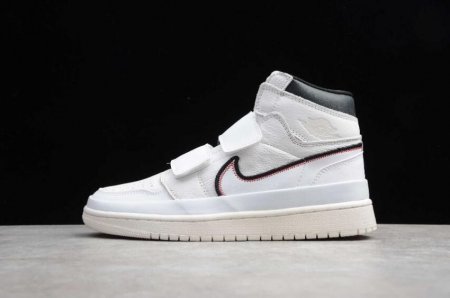 Women's | Air Jordan 1 Retro High Double Strap White Black Sail Basketball Shoes