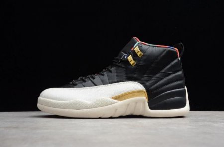 Women's | Air Jordan 12 Retro CNY Black True Red Sail CI2977-006 Basketball Shoes