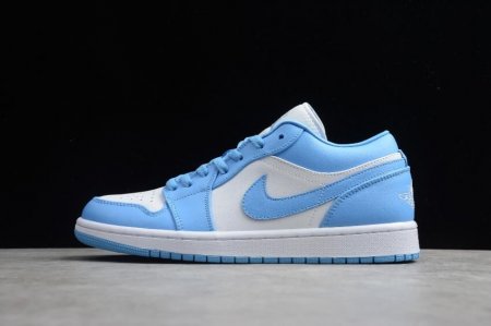 Women's | Air Jordan 1 Low University Blue White Basketball Shoes