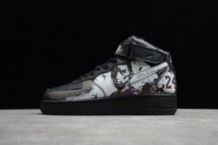 Men's | Nike Air Force 1 High 07 Kobe Black White Purple AQ8021-002 Running Shoes