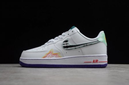 Women's | Nike Air Force 1 07 White Purple 669916-100 Running Shoes