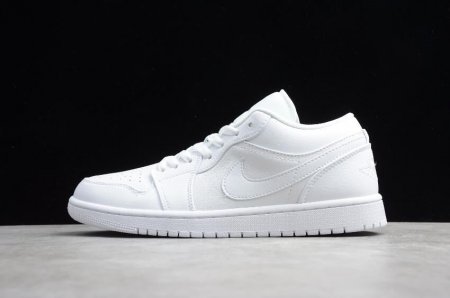 Women's | Air Jordan 1 Low White Pure Platinum White Basketball Shoes