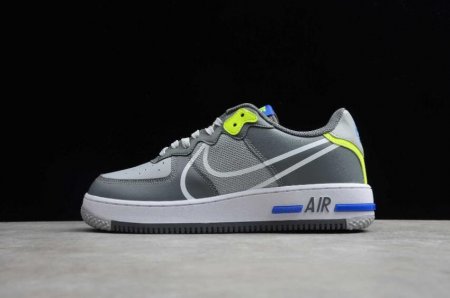 Men's | Nike Air Force 1 React Wolf Grey White Smoke Grey CD4366-002 Running Shoes