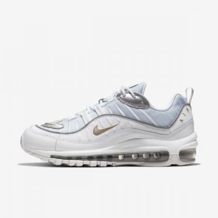 Nike Shoes Air Max 98 | White / Metallic Silver / Metallic Gold