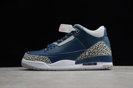 Men's | Air Jordan 3 Retro Tinker NRG Midnight Navy Cement Grey White Basketball Shoes