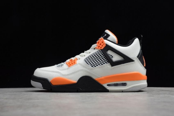 Women's | Air Jordan 4 Retro OG Starfish Sail Black Light Smoke Grey Basketball Shoes