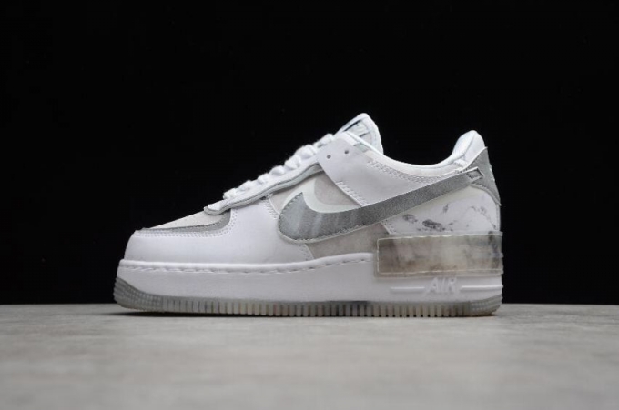 Women's | Nike Air Force 1 Shadow Goddess of Victory White Metallic Silver DJ4635-100 Running Shoes