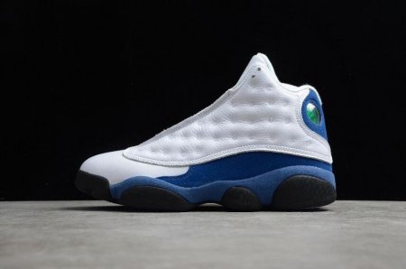 Women's | Air Jordan 13 Retro White Hyper Royal Black 414571-117 Basketball Shoes