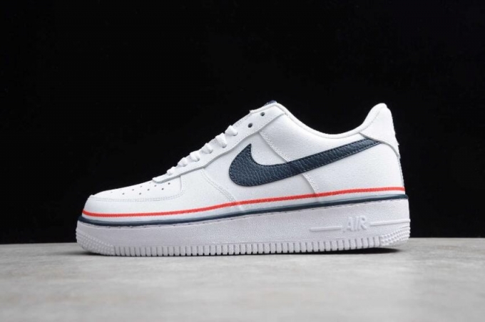 Women's | Nike Air Force 1 Low White Blue CJ1377-100 Running Shoes