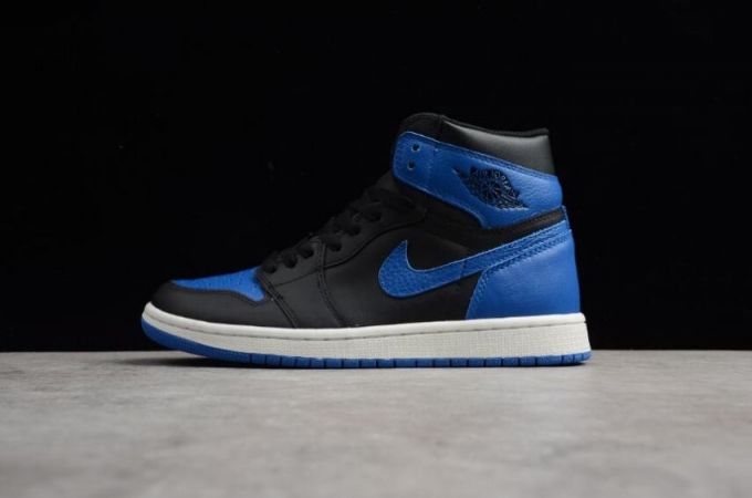 Men's | Air Jordan 1 Retro High OG Black Royal White Basketball Shoes