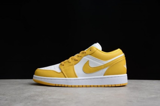 Women's | Air Jordan 1 Low GS Pollen White Basketball Shoes