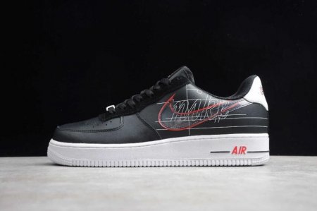 Men's | Nike Air Force 1 07 LX Black White Red CK9257-100 Running Shoes